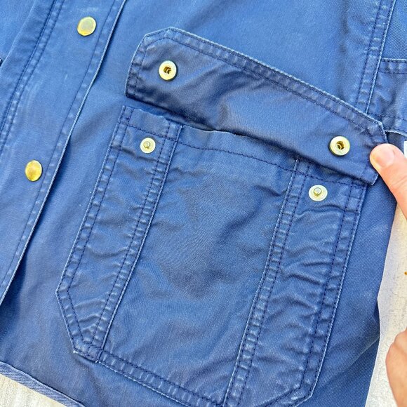 J.Crew Waxed Cotton Downtown Field Jacket / Navy Blue / Womens Large - Picture 8 of 13